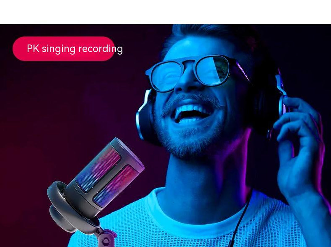 Professional RGB Condenser Microphone for Live Broadcasts