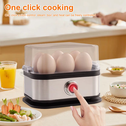 Electric Egg Cooker with Auto Shut-Off Food Steamer 6-Egg Capacity Egg Poacher for Hard Boiled Eggs