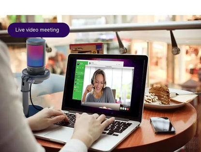 Professional RGB Condenser Microphone for Live Broadcasts